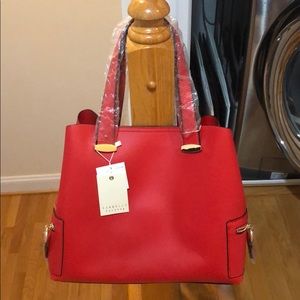 NWT Red shoulder bag with matching pouch